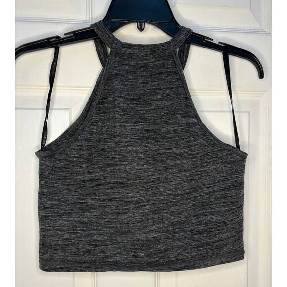 Calvin Klein Performance Tank Top Gray Small/Medium Cropped HIgh Neck Athletic - Picture 2 of 5